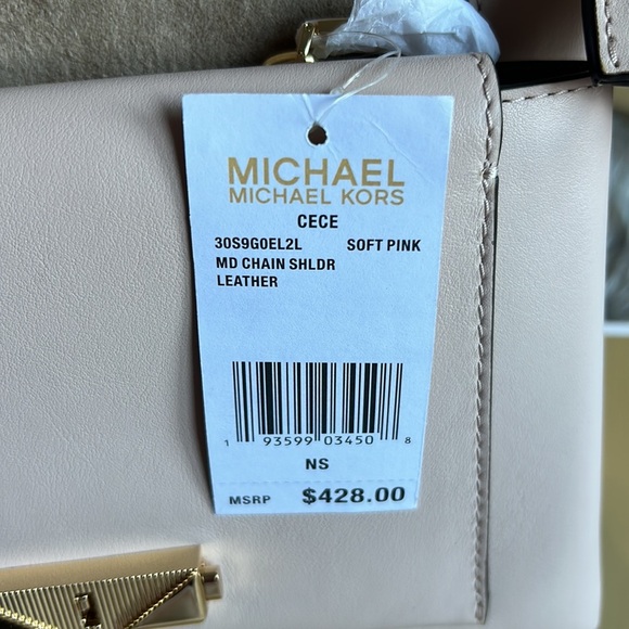 ❌Sold‼️Michael Kors Cece Medium Chain Shoulder Leather Bag - Picture 7 of 8